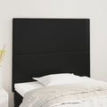 vidaXL Kopfteil Schwarz 80x5x118/128 cm Kunstleder