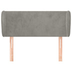 vidaXL Kopfteil mit Ohren Hellgrau 83x23x78/88 cm Samt
