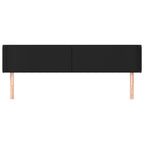 vidaXL Kopfteil mit Ohren Schwarz 183x16x78/88 cm Kunstleder