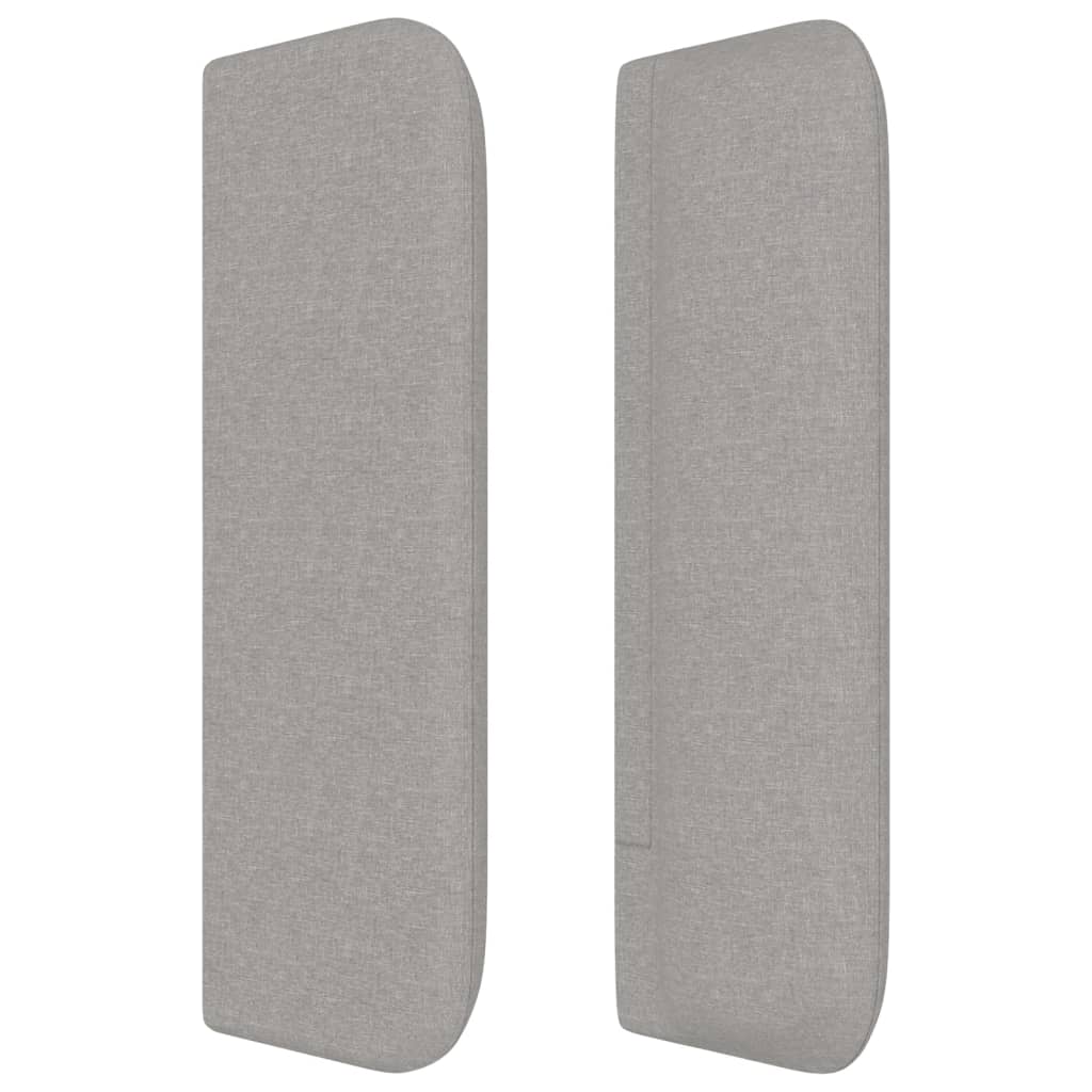 vidaXL Kopfteil mit Ohren Hellgrau 83x16x78/88 cm Stoff