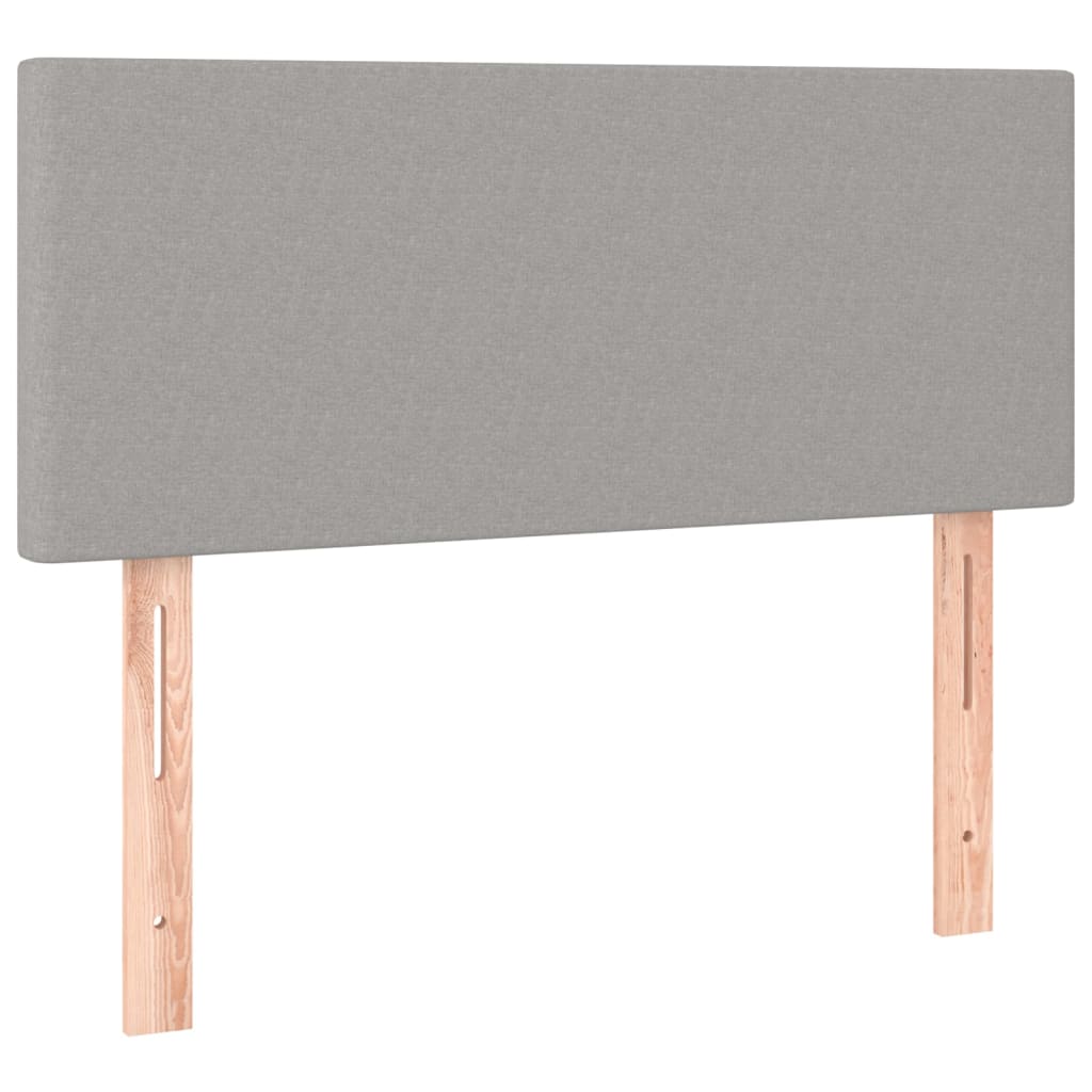vidaXL LED Kopfteil Hellgrau Stoff
