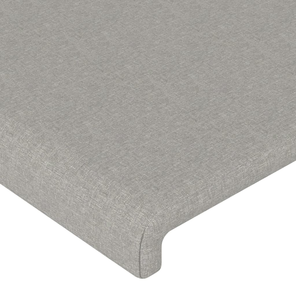vidaXL LED Kopfteil Hellgrau Stoff