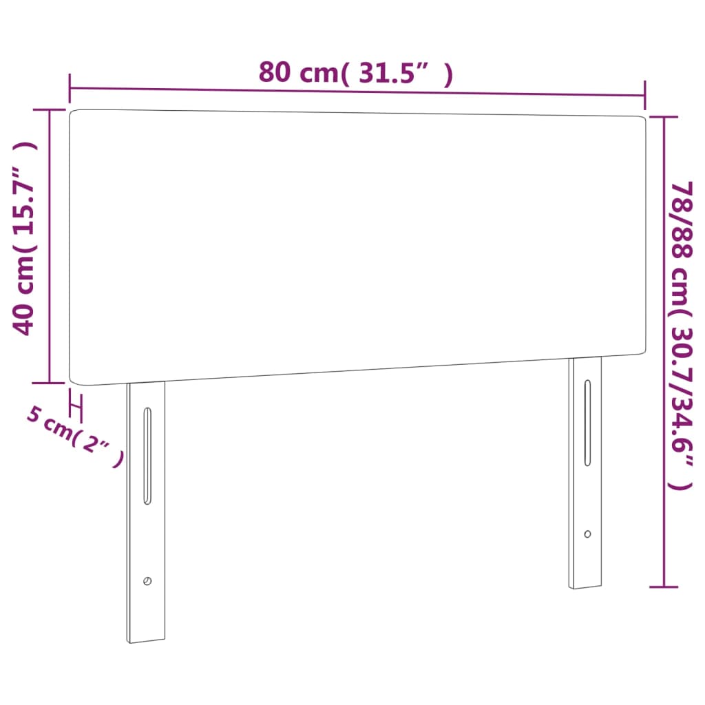 vidaXL LED Kopfteil Hellgrau Stoff