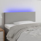 vidaXL LED Kopfteil Hellgrau Stoff