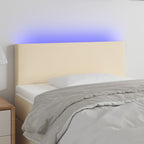 vidaXL LED Kopfteil Hellgrau Stoff
