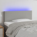 vidaXL LED Kopfteil Hellgrau Stoff
