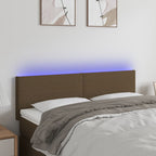 vidaXL LED Kopfteil Hellgrau Stoff