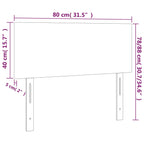 vidaXL LED Kopfteil Hellgrau 80x5x78/88 cm Samt