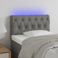 vidaXL LED Kopfteil Hellgrau Stoff