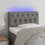vidaXL LED Kopfteil Hellgrau Stoff