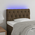 vidaXL LED Kopfteil Hellgrau Stoff