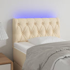 vidaXL LED Kopfteil Hellgrau Stoff