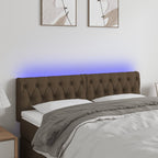 vidaXL LED Kopfteil Hellgrau Stoff