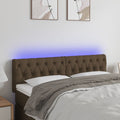 vidaXL LED Kopfteil Hellgrau Stoff
