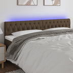 vidaXL LED Kopfteil Hellgrau Stoff