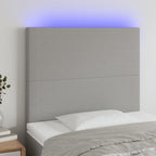 vidaXL LED Kopfteil Hellgrau Stoff