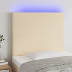 vidaXL LED Kopfteil Hellgrau Stoff