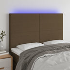 vidaXL LED Kopfteil Hellgrau Stoff