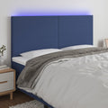 vidaXL LED Kopfteil Hellgrau Stoff