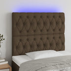 vidaXL LED Kopfteil Hellgrau Stoff