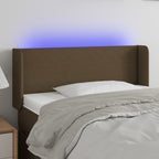 vidaXL LED Kopfteil Hellgrau Stoff