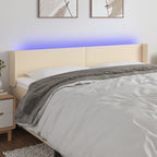 vidaXL LED Kopfteil Hellgrau Stoff