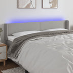 vidaXL LED Kopfteil Hellgrau Stoff