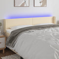vidaXL LED Kopfteil Hellgrau Stoff
