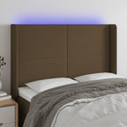 vidaXL LED Kopfteil Hellgrau Stoff