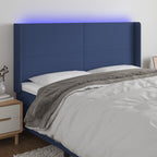vidaXL LED Kopfteil Hellgrau Stoff