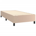 vidaXL Boxspringbett Matratze Cappuccino-Braun 100x200cm Kunstleder