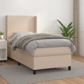 vidaXL Boxspringbett Matratze Cappuccino-Braun 100x200cm Kunstleder