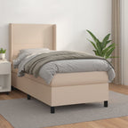 vidaXL Boxspringbett Matratze Cappuccino-Braun 100x200cm Kunstleder