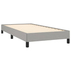 vidaXL Boxspringbett mit Matratze & LED Hellgrau 80x200 cm Stoff