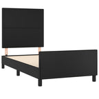 vidaXL Bettgestell mit Kopfteil Schwarz 80x200 cm Kunstleder