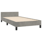vidaXL Bettgestell ohne Matratze Hellgrau 80x200 cm Samt