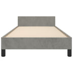 vidaXL Bettgestell ohne Matratze Hellgrau 80x200 cm Samt