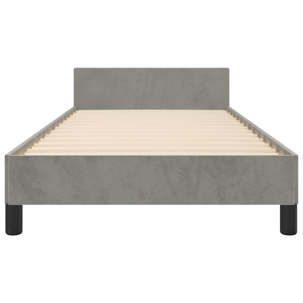 vidaXL Bettgestell ohne Matratze Hellgrau 80x200 cm Samt
