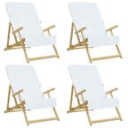 vidaXL Strandtücher 4 Stk. Weiß 60x135 cm Stoff 400 GSM