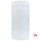 vidaXL Strandtücher 6 Stk. Weiß 60x135 cm Stoff 400 GSM