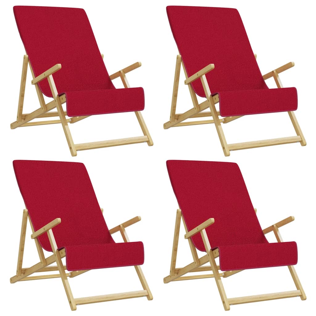 vidaXL Strandtücher 4 Stk. Burgunderrot 60x135 cm Stoff 400 GSM