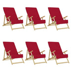 vidaXL Strandtücher 6 Stk. Burgunderrot 60x135 cm Stoff 400 GSM