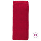 vidaXL Strandtücher 6 Stk. Burgunderrot 60x135 cm Stoff 400 GSM