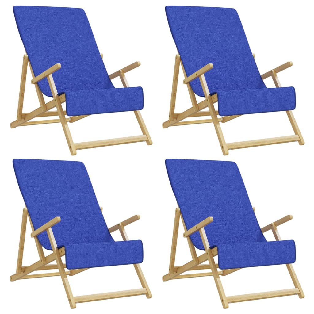 vidaXL Strandtücher 4 Stk. Königsblau 60x135 cm Stoff 400 GSM