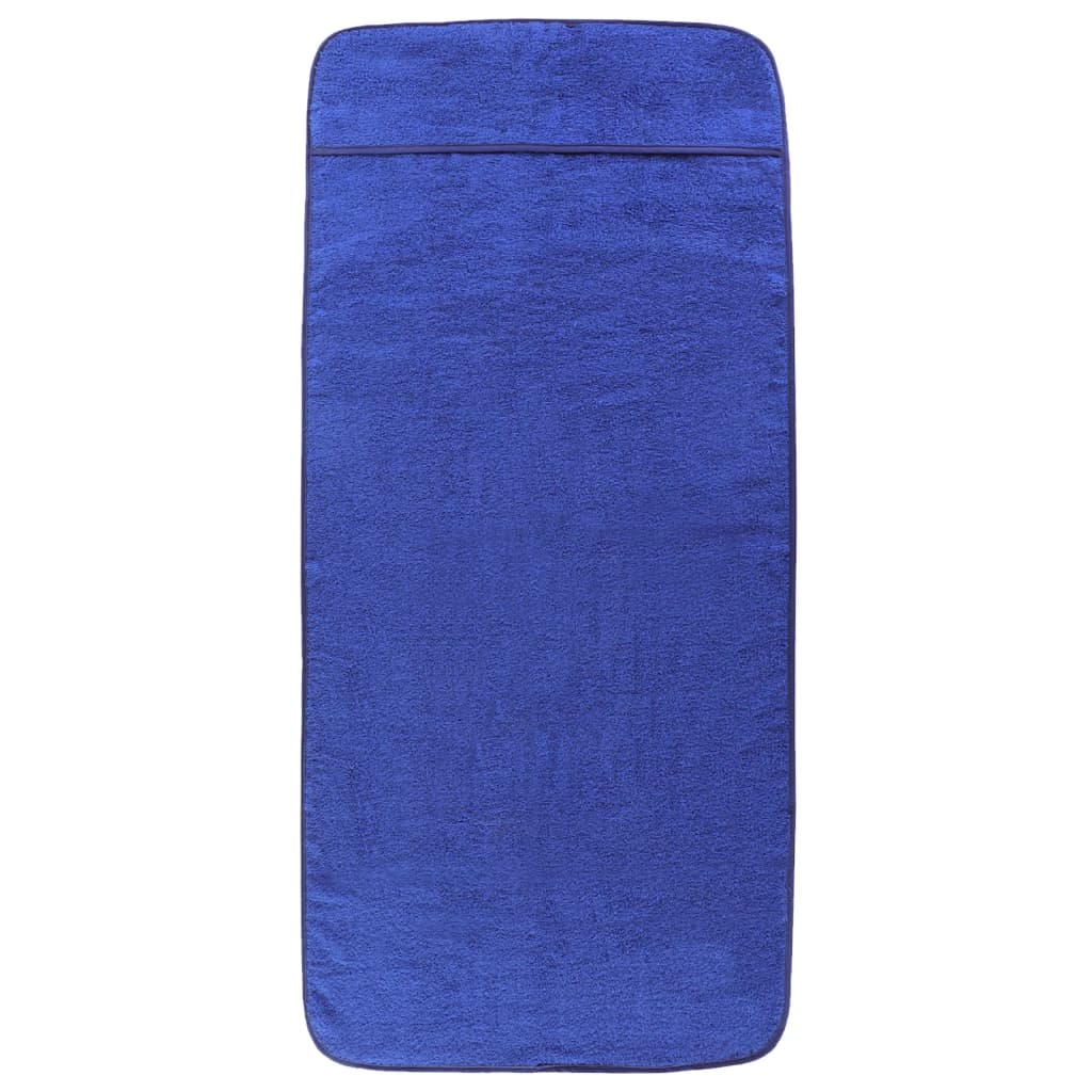 vidaXL Strandtücher 4 Stk. Königsblau 60x135 cm Stoff 400 GSM