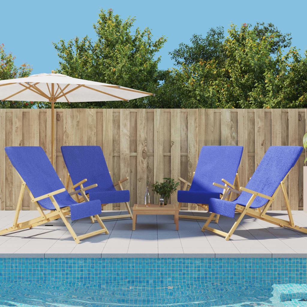 vidaXL Strandtücher 4 Stk. Königsblau 60x135 cm Stoff 400 GSM