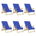 vidaXL Strandtücher 6 Stk. Königsblau 60x135 cm Stoff 400 GSM