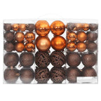 vidaXL Weihnachtskugeln 100 Stk. Braun 3 / 4 / 6 cm