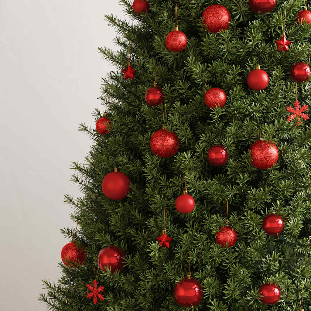 vidaXL 111-tlg. Weihnachtskugel-Set Rot Polystyrol
