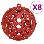 vidaXL 111-tlg. Weihnachtskugel-Set Rot Polystyrol